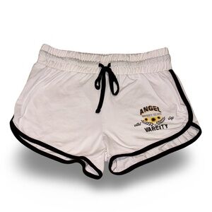 Rue21 White “Angel Variety” Varsity Graphic Shorts – Size M